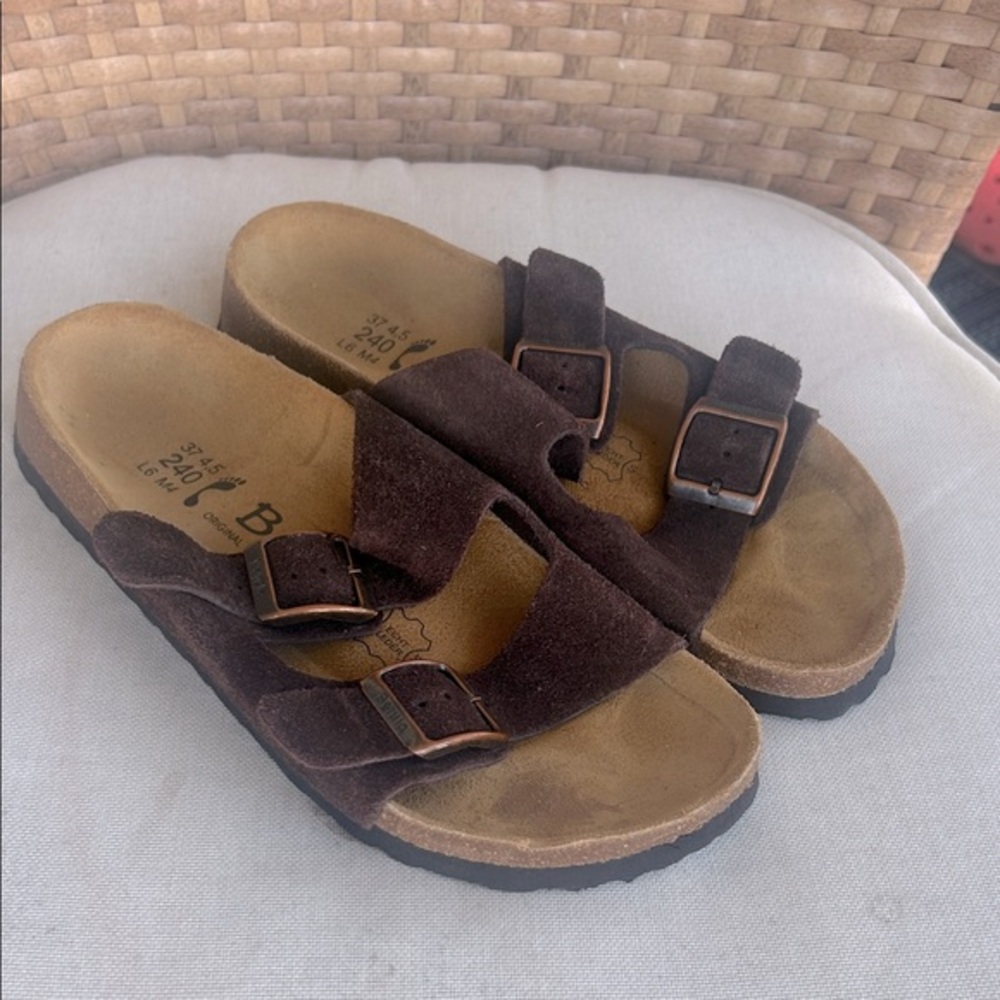 Birkenstock Betula Double Strap Suede Leather Buckle Sandals